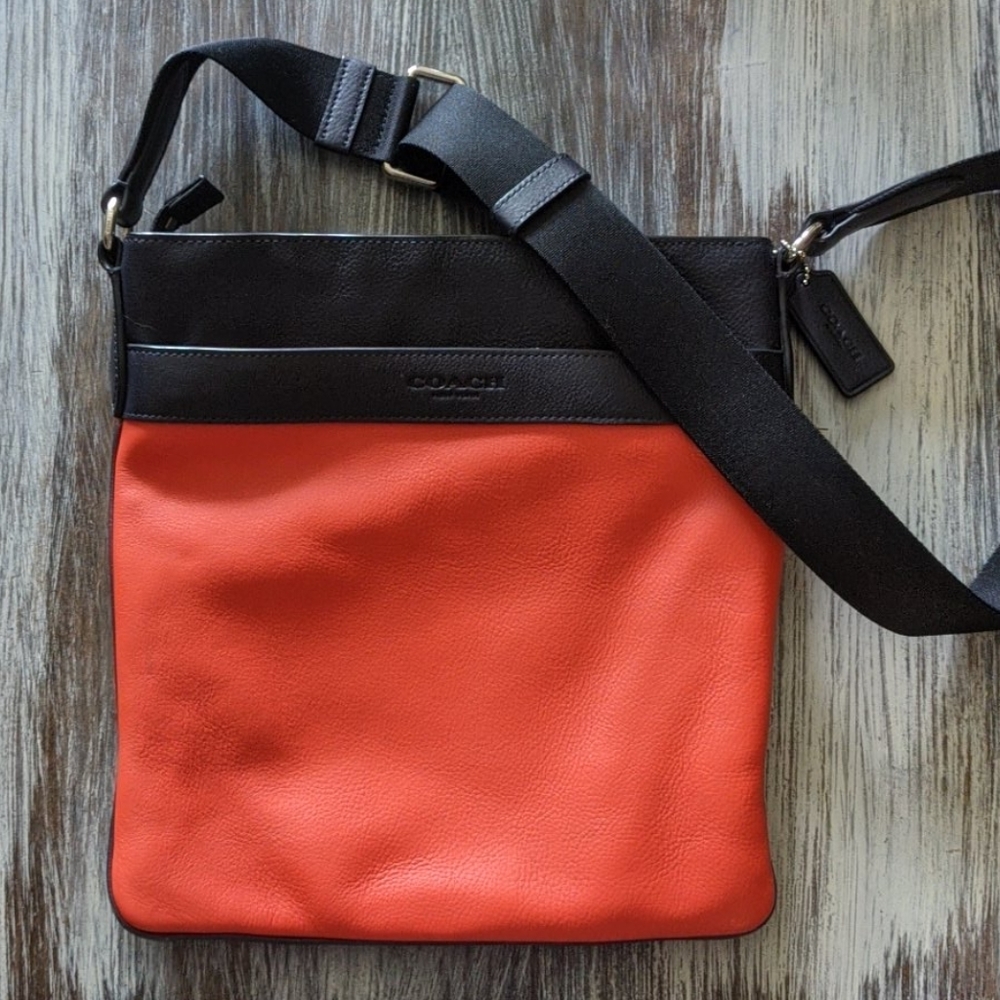 Coach Signature Cross Body Orange Purse